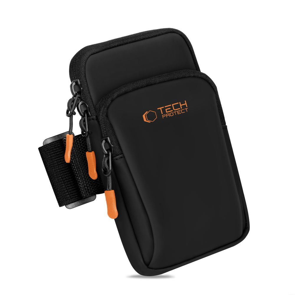 Tech-Protect M7 universalus sportinis rankogalis - juodas ir oranžinis -- Cell phone cases and covers