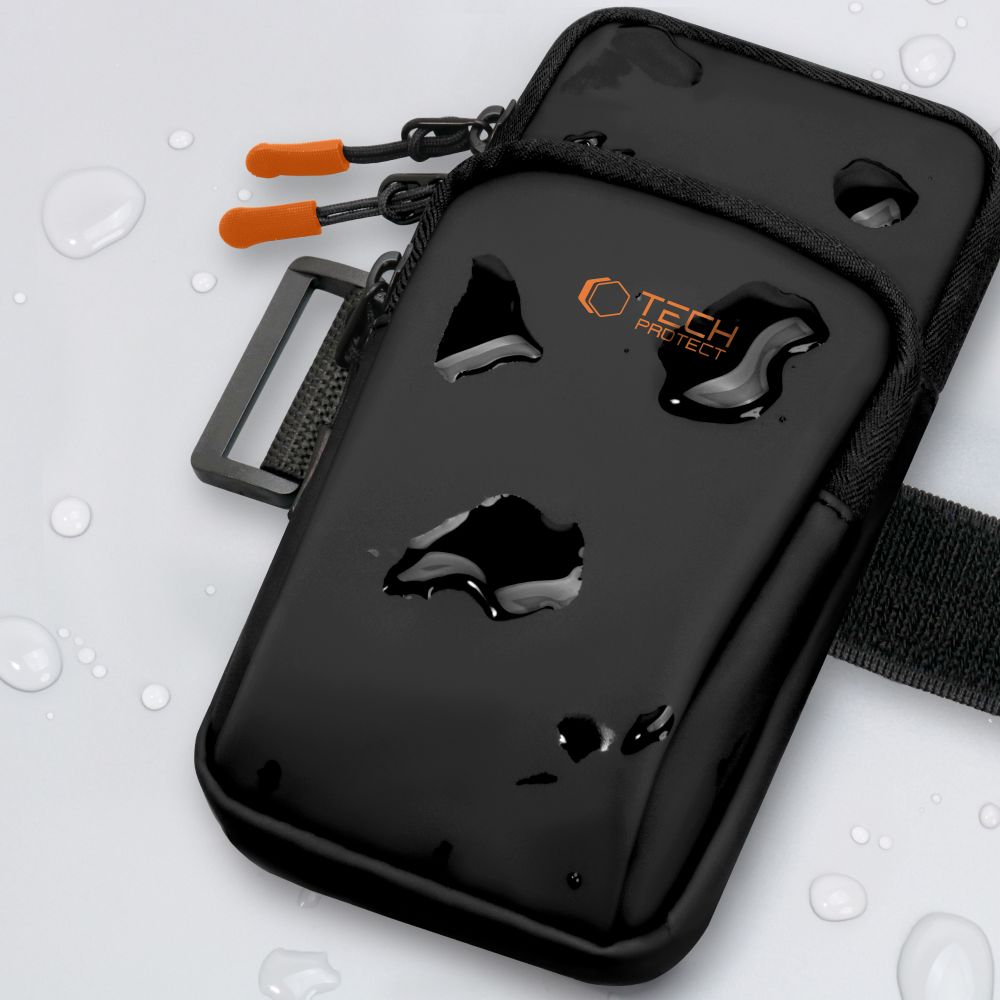 Tech-Protect M7 universalus sportinis rankogalis - juodas ir oranžinis -- Cell phone cases and covers