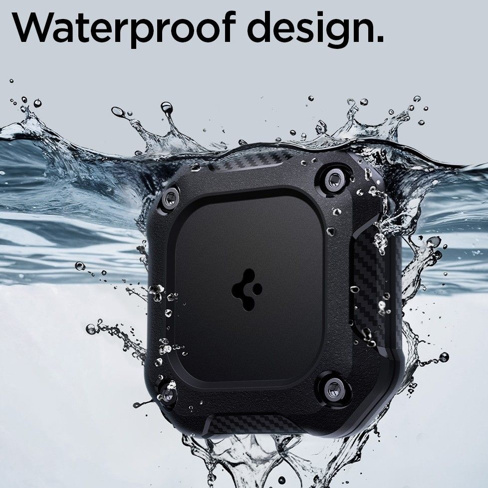 Spigen Tough Armor dėklas AirTag – juodas -- Apple AirTag
