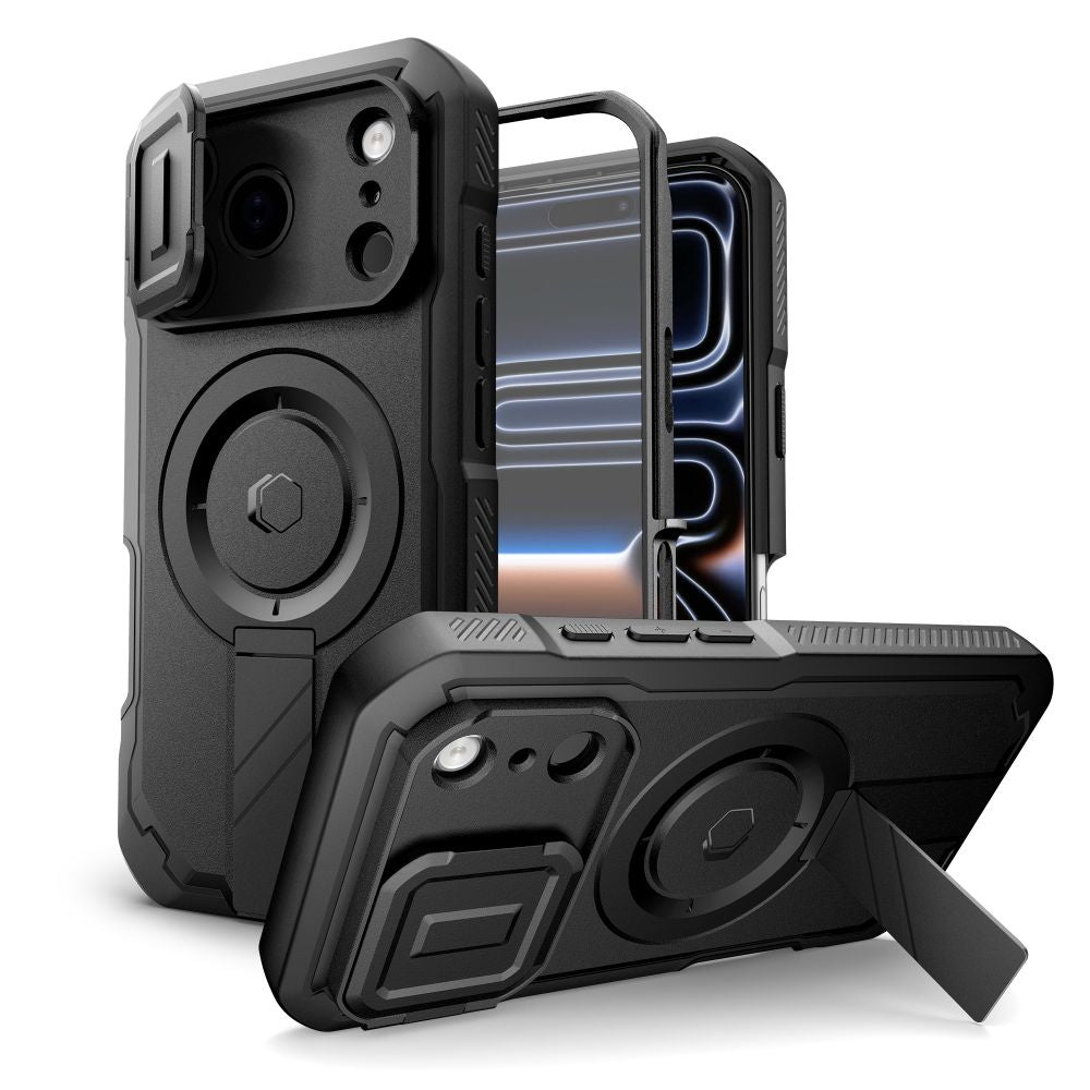 Tech-Protect Kevlar MagSafe dėklas iPhone 17 Pro – juodas -- iPhone 17 Pro