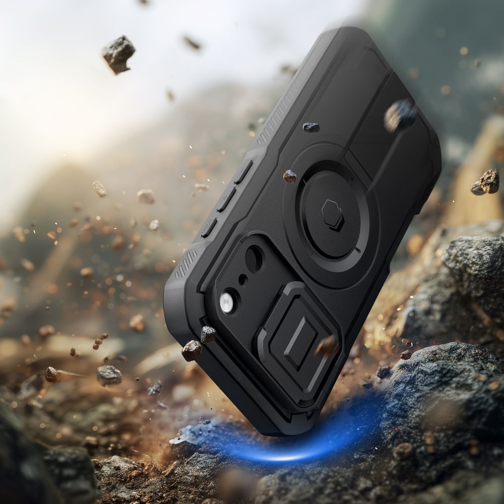 Tech-Protect Kevlar MagSafe dėklas iPhone 17 Pro – juodas -- iPhone 17 Pro