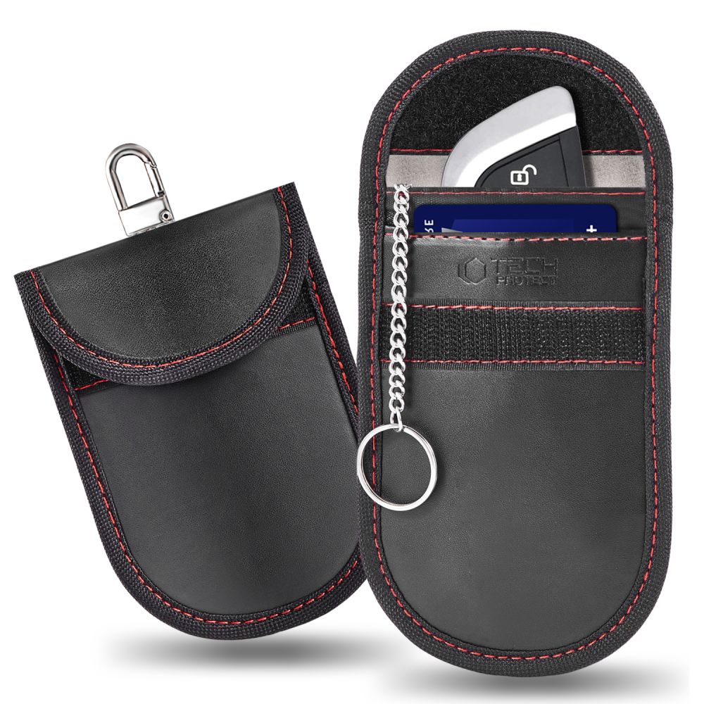 Tech-Protect KLR100 RFID dėklas raktams – juodai raudonas -- Others