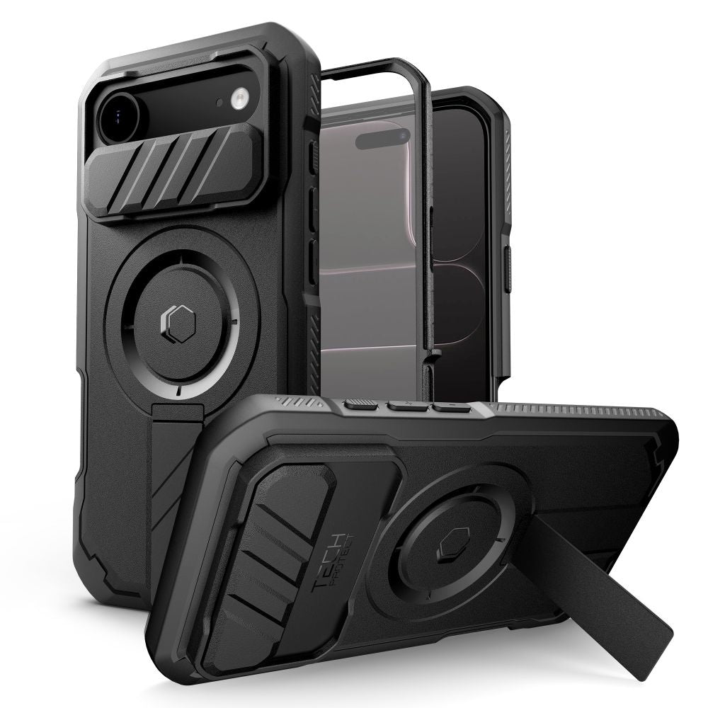 Tech-Protect Kevlar MagSafe dėklas iPhone 17 Air – juodas -- iPhone 17 Air