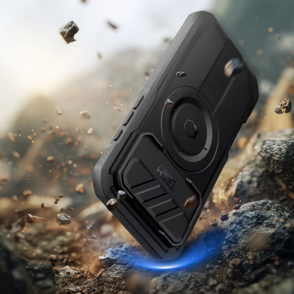 Tech-Protect Kevlar MagSafe dėklas iPhone 17 Air – juodas -- iPhone 17 Air