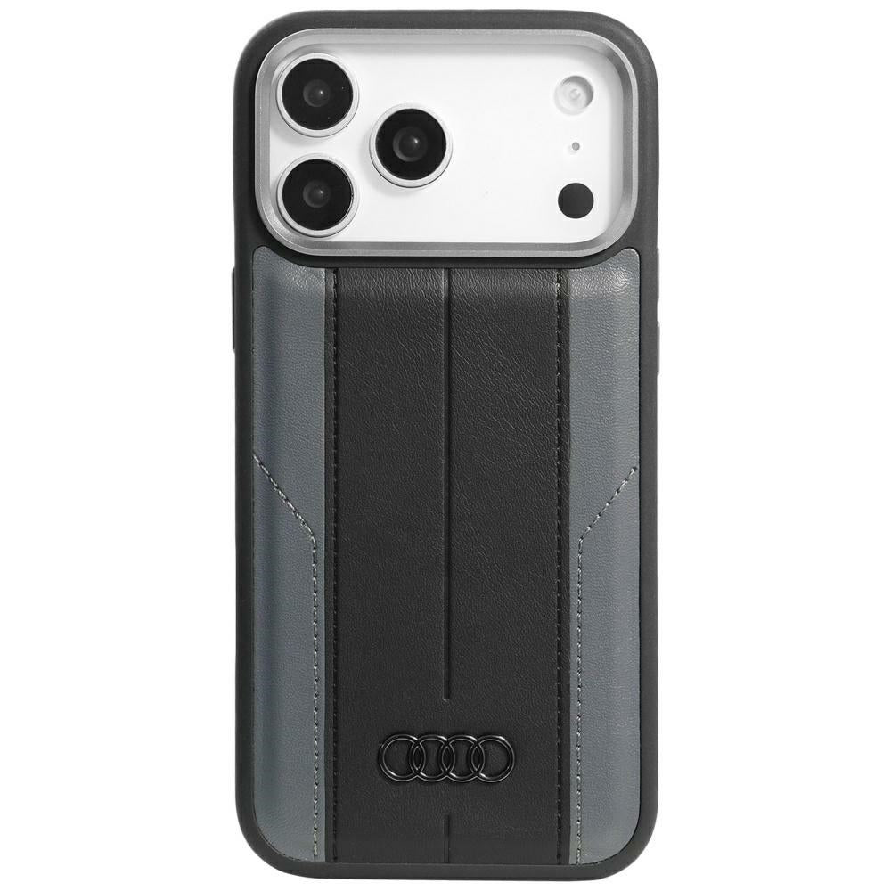 Audi A6 dirbtinės odos MagSafe dėklas iPhone 17 Pro Max – juodas -- iPhone 17 Pro Max