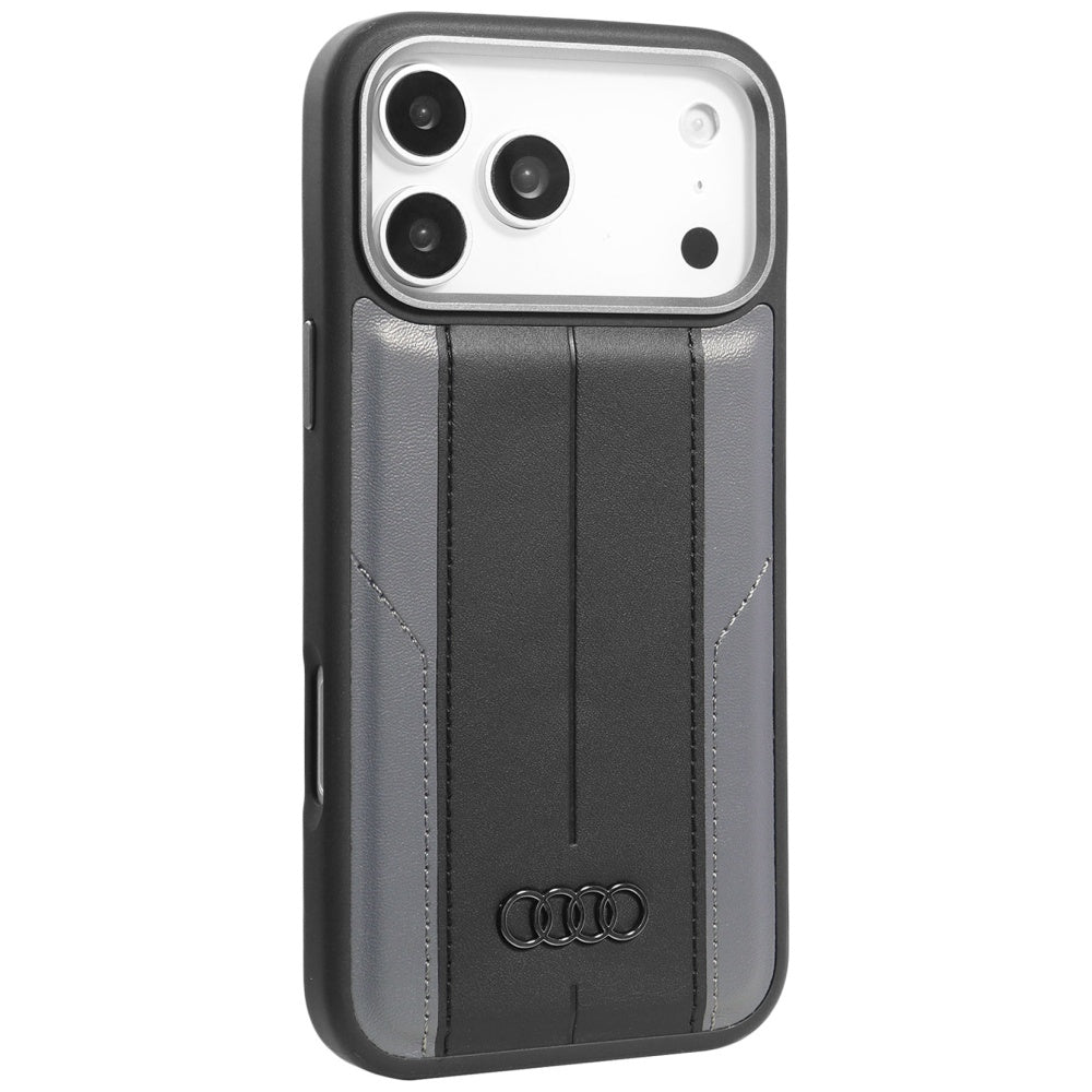 Audi A6 dirbtinės odos MagSafe dėklas iPhone 17 Pro Max – juodas -- iPhone 17 Pro Max