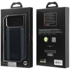 Audi A6 dirbtinės odos MagSafe dėklas iPhone 17 Pro Max – juodas -- iPhone 17 Pro Max