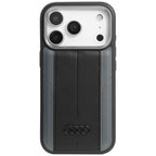 Audi A6 Sintetinė oda MagSafe Dėklas iPhone 17 Pro - juodas