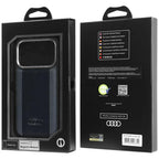 Audi A6 Sintetinė oda MagSafe Dėklas iPhone 17 Pro - juodas