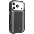 Audi A6 Sintetinė oda MagSafe Dėklas iPhone 17 Pro - juodas