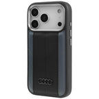Audi A6 Sintetinė oda MagSafe Dėklas iPhone 17 Pro - juodas