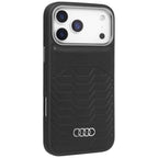 Audi GT Sintetinė oda MagSafe dėklas iPhone 17 Pro - juodas