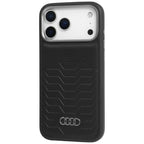 Audi GT Sintetinė oda MagSafe dėklas iPhone 17 Pro - juodas