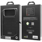 Audi GT Sintetinė oda MagSafe Dėklas iPhone 17 Pro Max - juodas