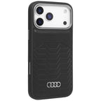 Audi GT Sintetinė oda MagSafe Dėklas iPhone 17 Pro Max - juodas