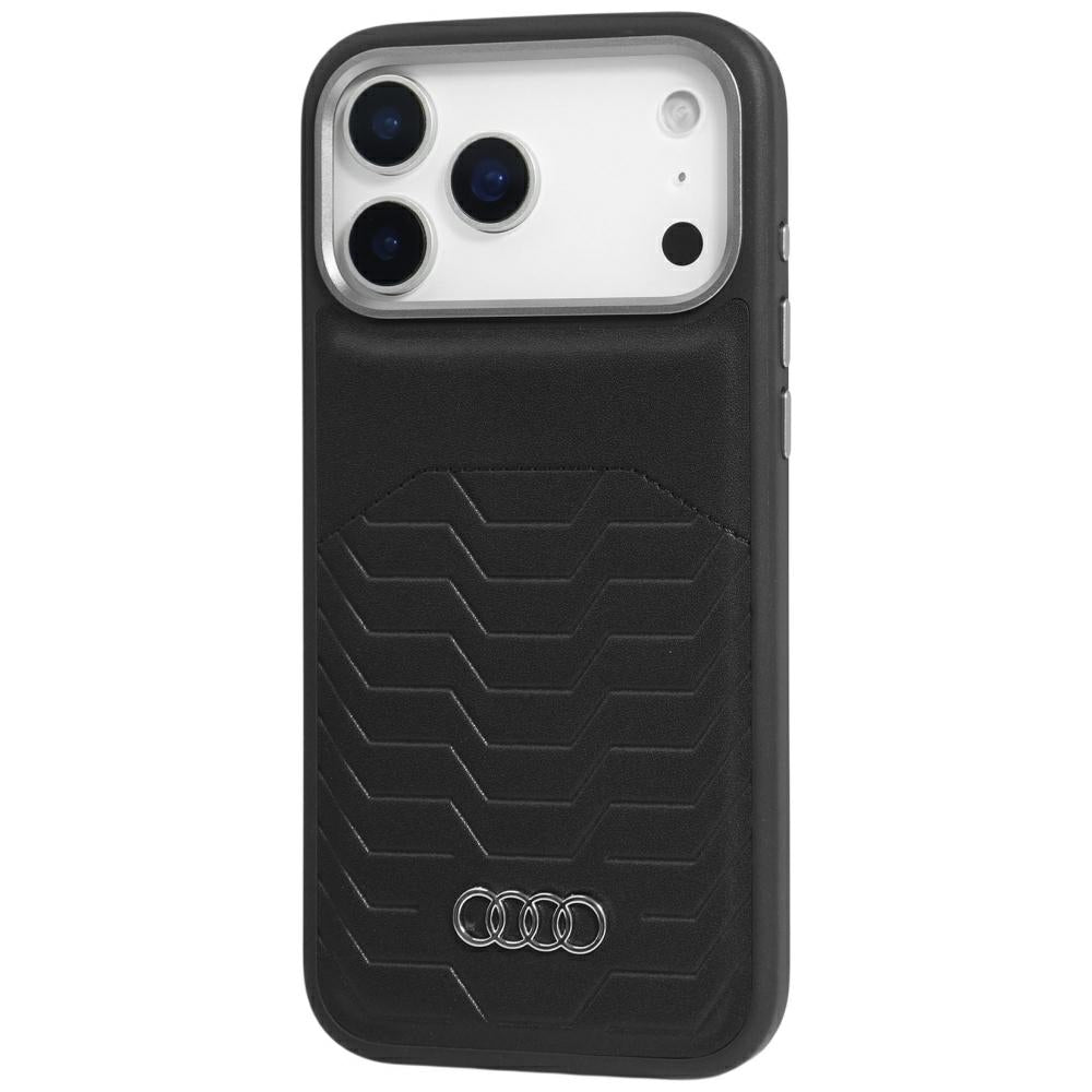Audi GT Sintetinė oda MagSafe Dėklas iPhone 17 Pro Max - juodas