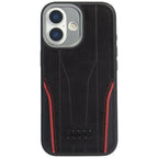Audi R8 tikros odos MagSafe dėklas iPhone 17 – juodas ir raudonas -- iPhone 17