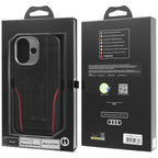 Audi R8 tikros odos MagSafe dėklas iPhone 17 – juodas ir raudonas -- iPhone 17