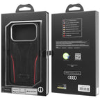 Audi R8 tikros odos MagSafe dėklas iPhone 17 Pro – juodas ir raudonas -- iPhone 17 Pro