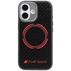 Audi RSQ Carbon Fiber Sport Red Circle MagSafe dėžutė iPhone 17 - juoda -- iPhone 17