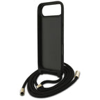 Guess 4G dėklas iPhone 17 Air su virvute – juodas