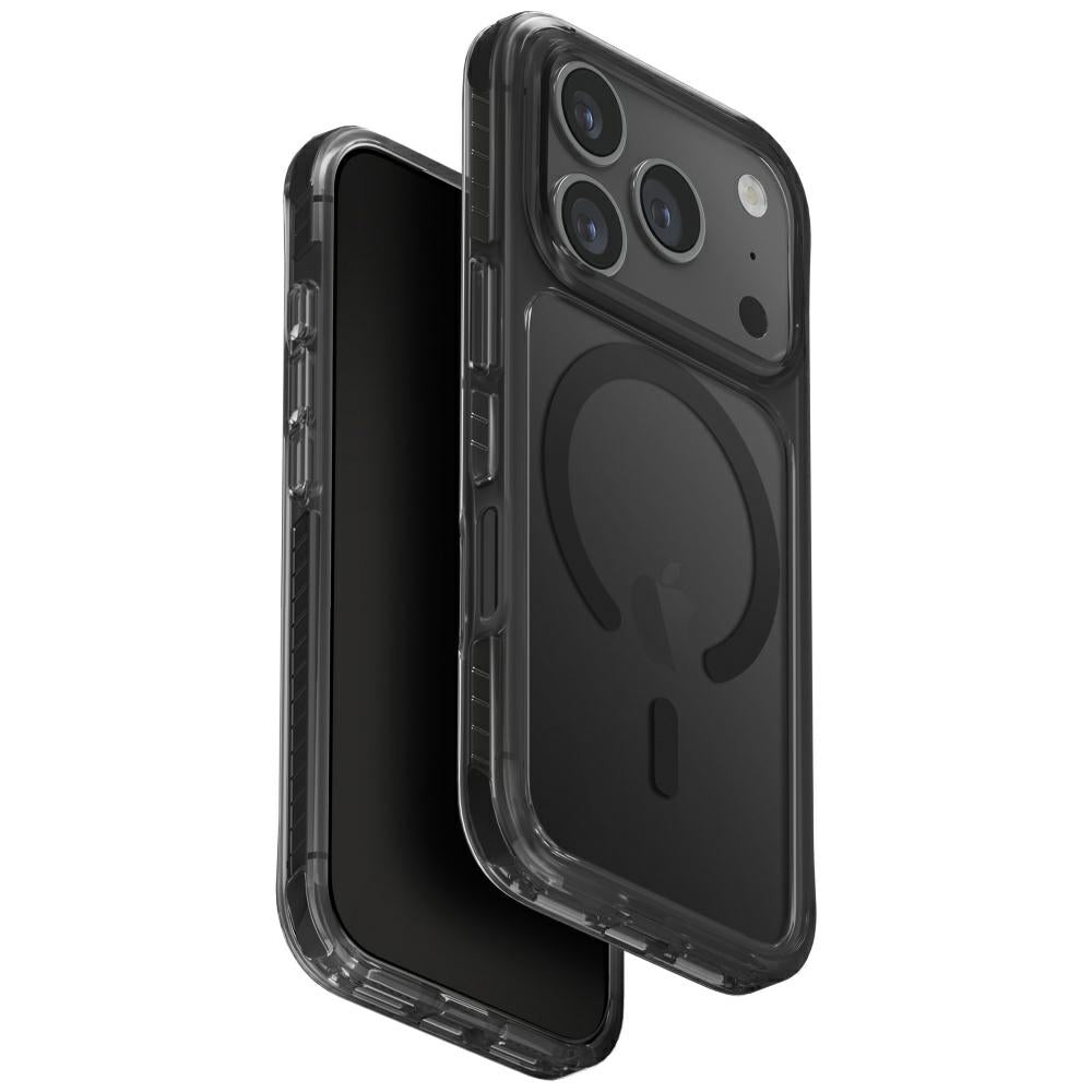 Uniq Combat MagClick dėklas iPhone 17 Pro – juodas