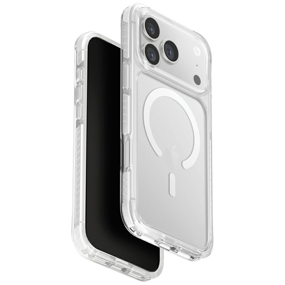 Uniq Combat MagClick įkrovimo dėklas iPhone 17 Pro Max – baltas