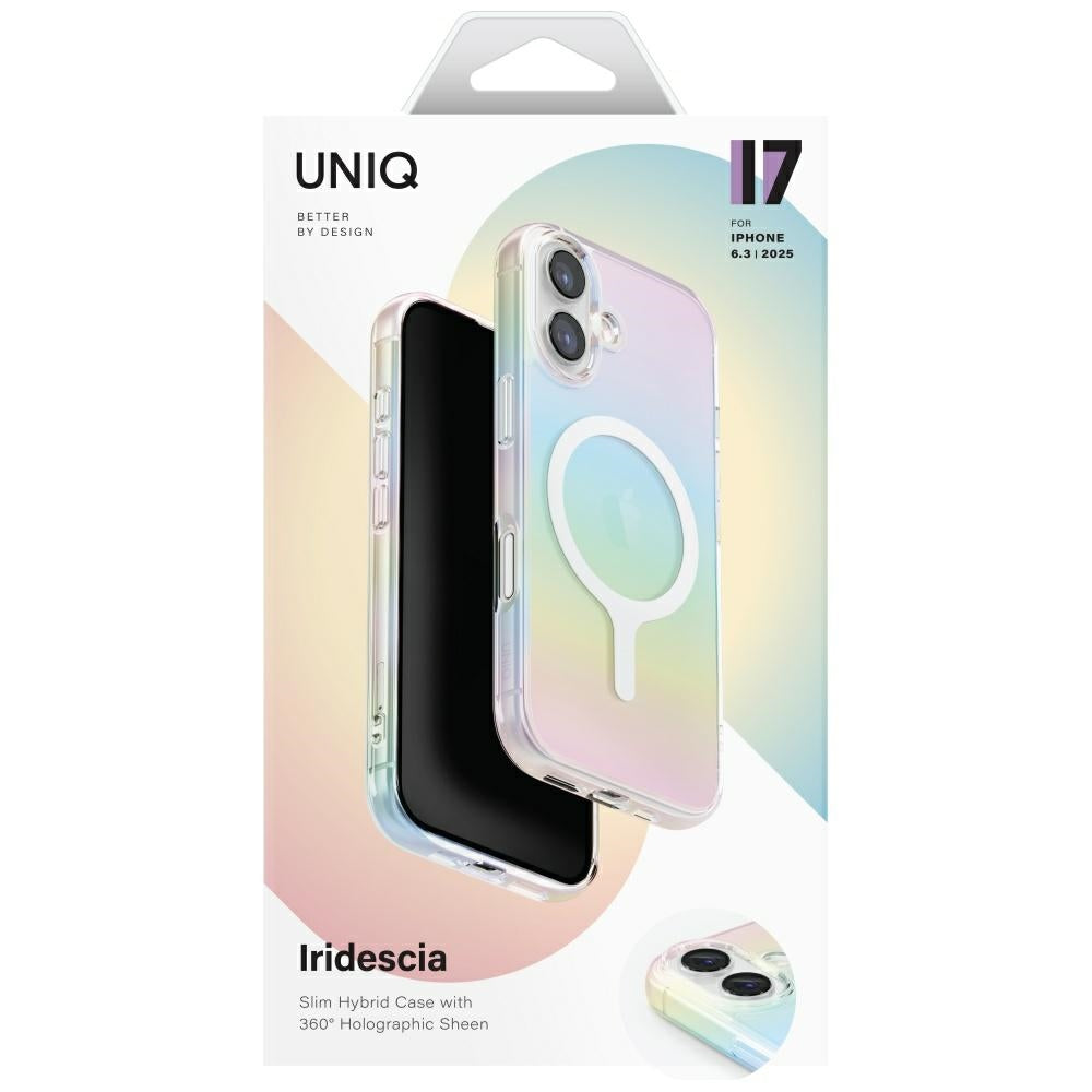 Uniq Iridescia Magclick įkrovimo dėklas, skirtas iPhone 17 - Multicolor
