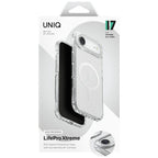 Uniq MagClick dėklas iPhone 17 Air – skaidrus, su blizgučiais