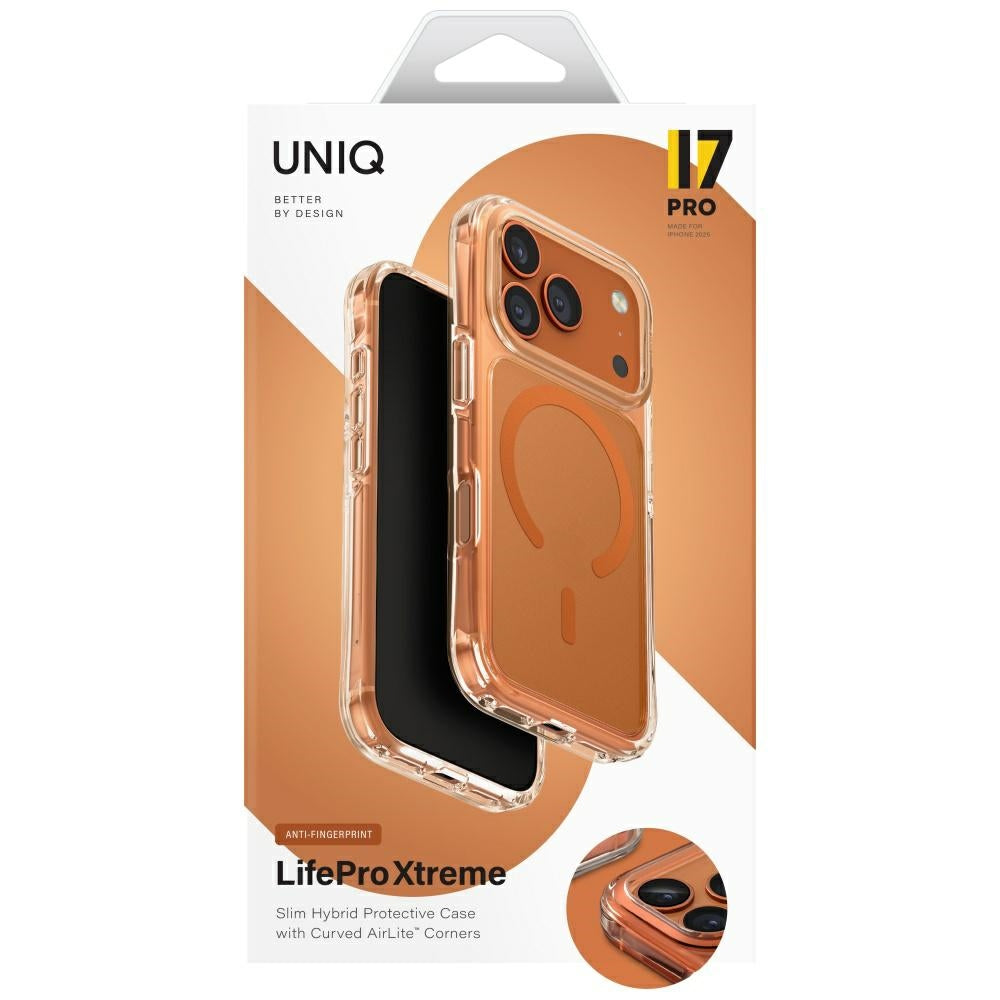 Uniq LifePro Xtreme Magclick įkrovimo dėklas, skirtas iPhone 17 Pro - Orange