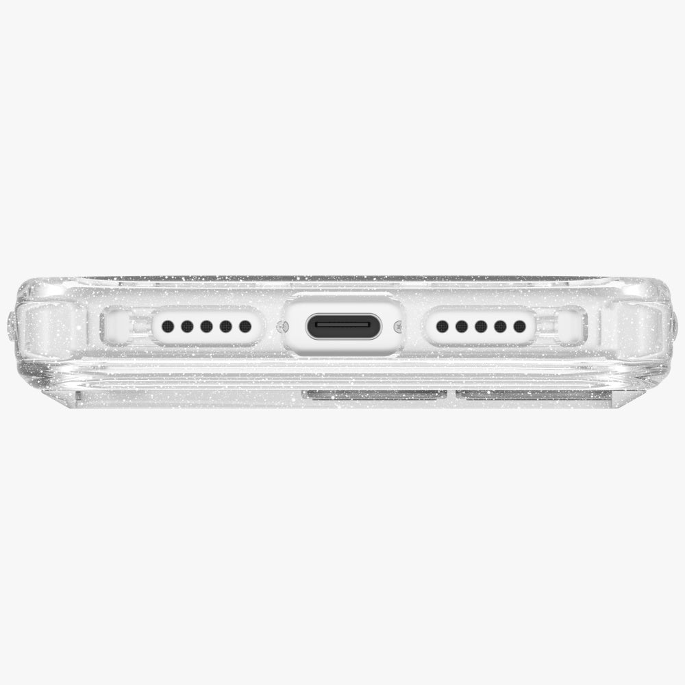 Uniq MagClick dėklas iPhone 17 Pro – skaidrus, blizgus