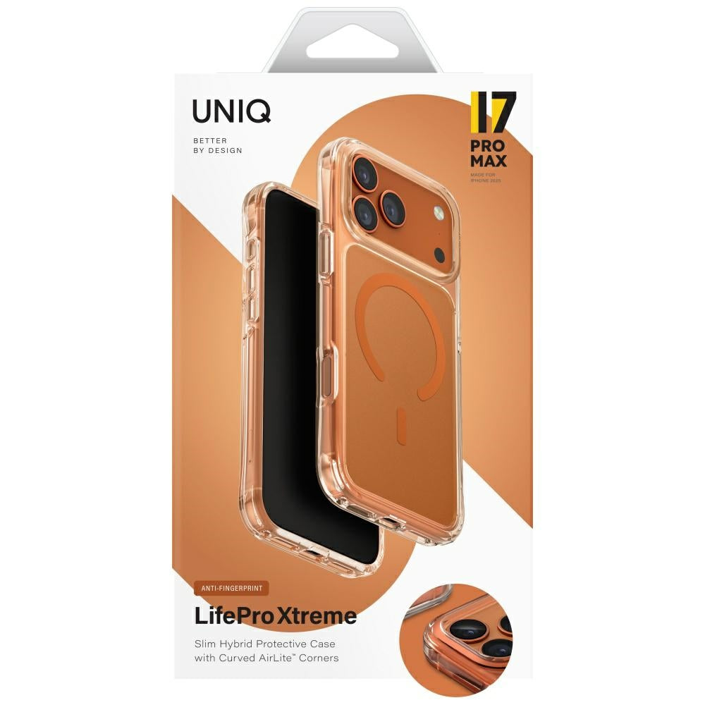 Uniq LifePro Xtreme MagClick dėklas iPhone 17 Pro Max – oranžinis -- iPhone 17 Pro Max
