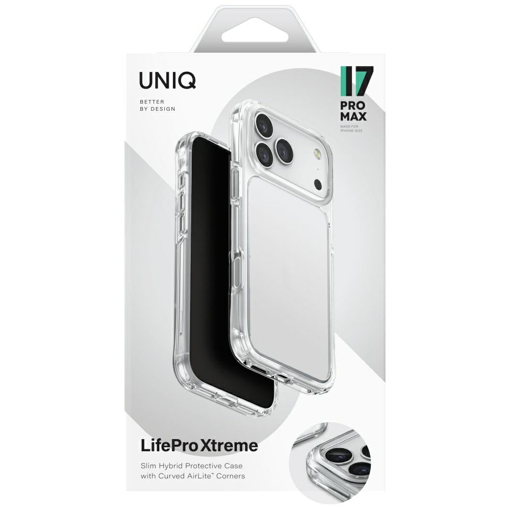Uniq LifePro Xtreme dėklas iPhone 17 Pro Max – skaidrus