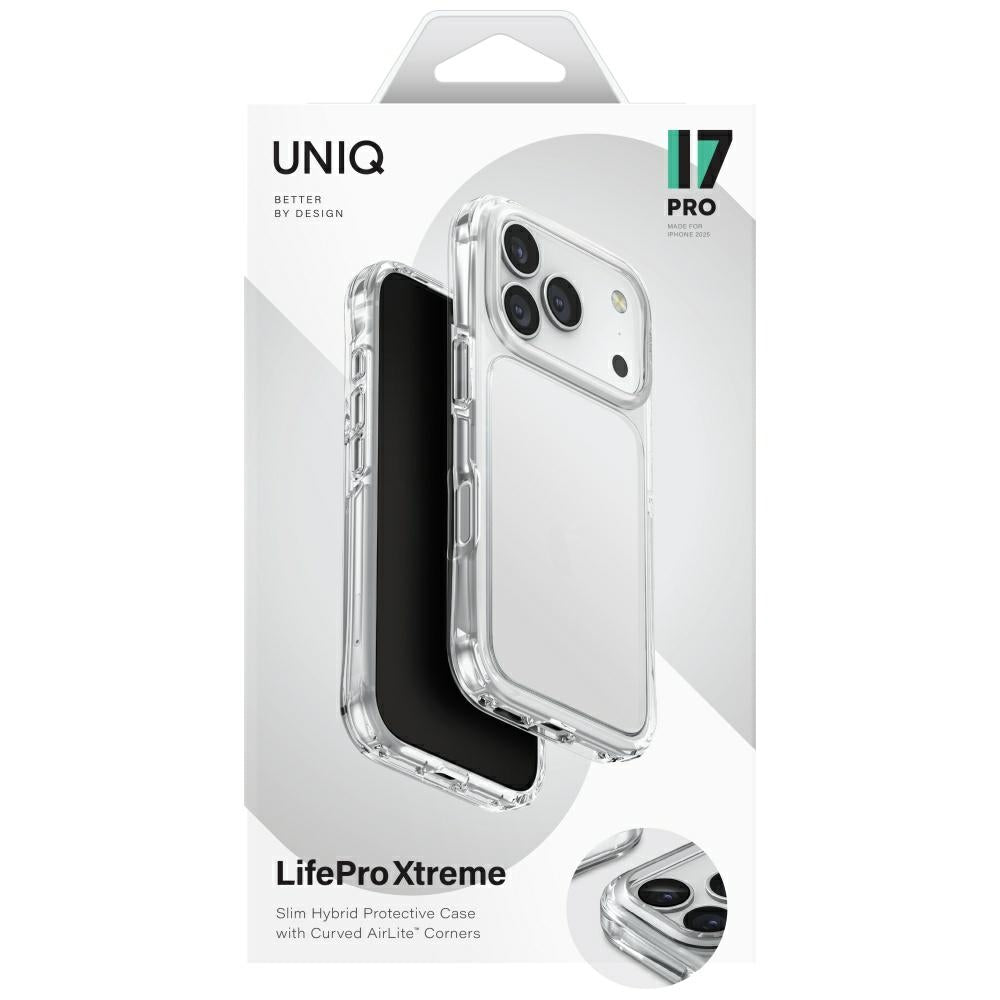 Uniq LifePro Xtreme dėklas iPhone 17 Pro – skaidrus
