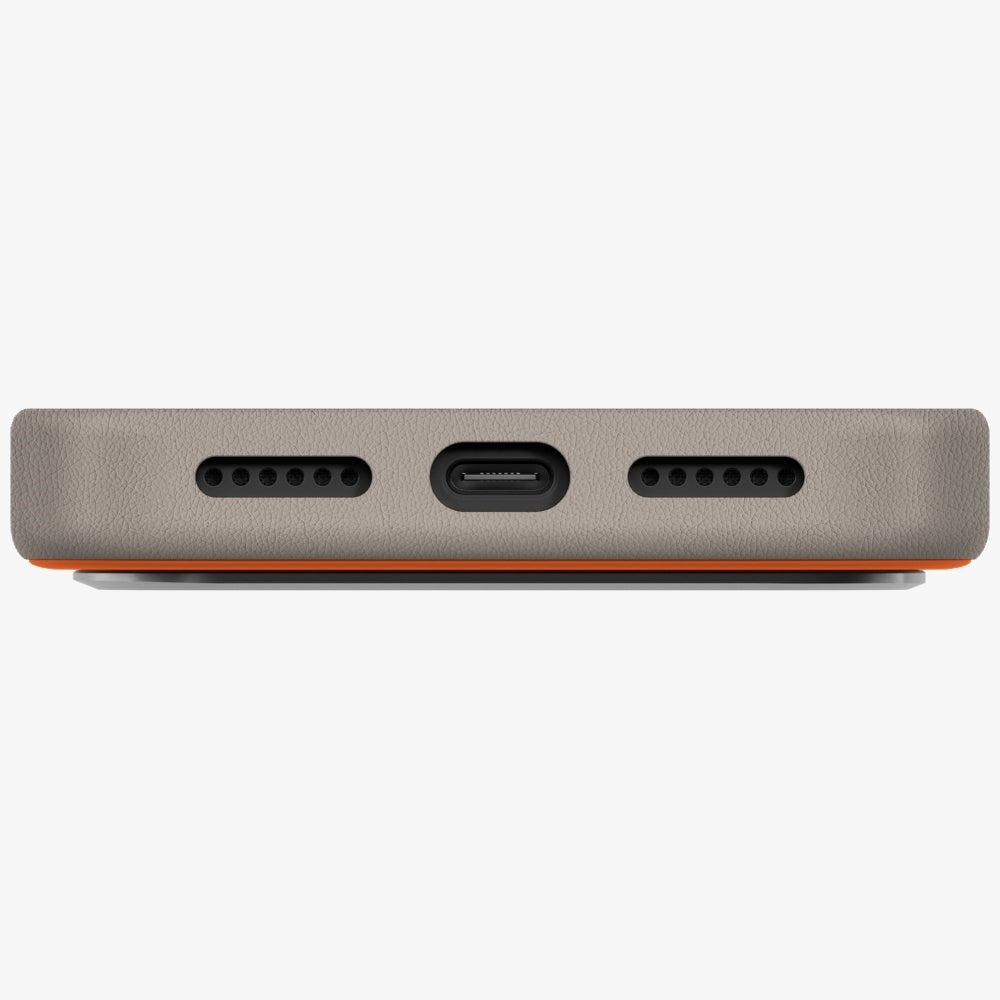 UNIQ Lyden DS MagClick dėklas iPhone 17 Pro Max – oranž./pilkas