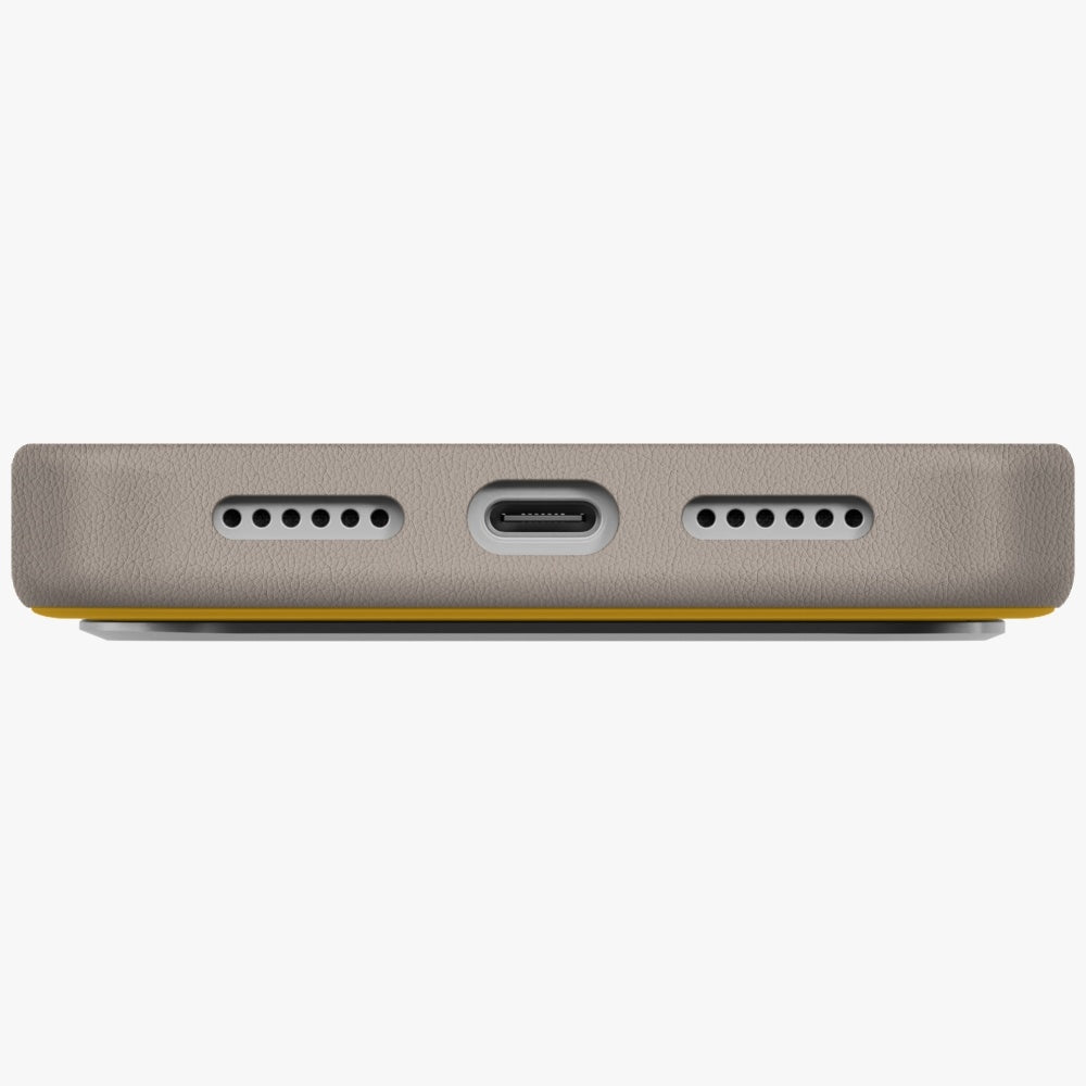 Uniq Garso DS dėklas, skirtas iPhone 17 Pro Max Magclick Charging - Yellow-Gray