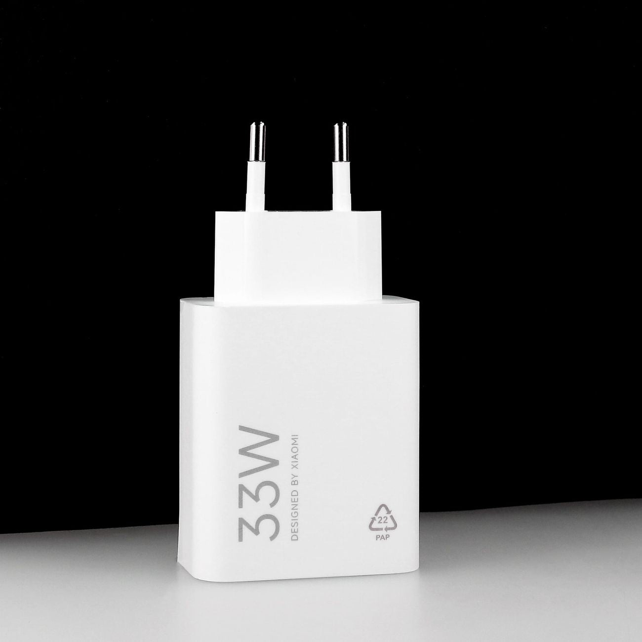 Xiaomi MDY-16-EF 1xUSB-A 33W sieninis įkroviklis su 3A USB-C laidu - baltas
