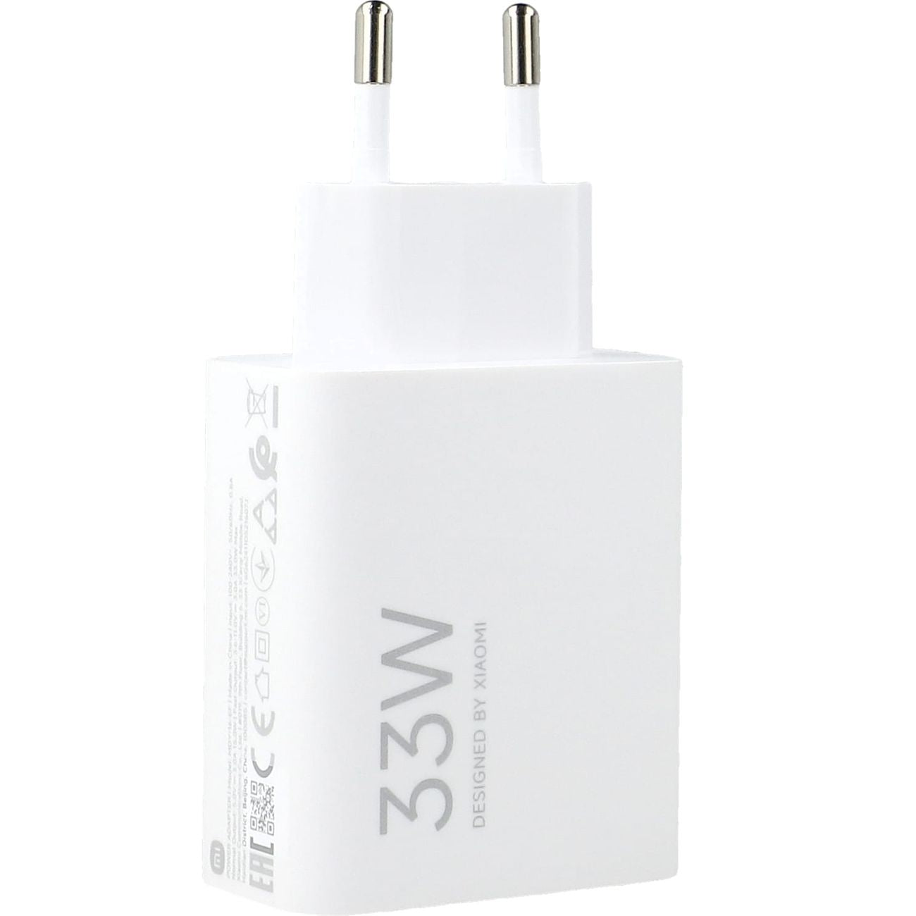 Xiaomi MDY-16-EF 1xUSB-A 33W sieninis įkroviklis su 3A USB-C laidu - baltas