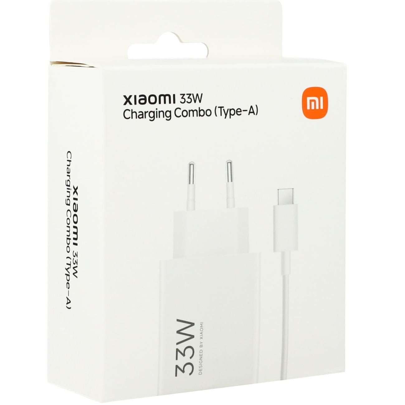 Xiaomi MDY-16-EF 1xUSB-A 33W sieninis įkroviklis su 3A USB-C laidu - baltas