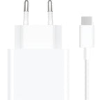 Xiaomi MDY-16-EF 1xUSB-A 33W sieninis įkroviklis su 3A USB-C laidu - baltas