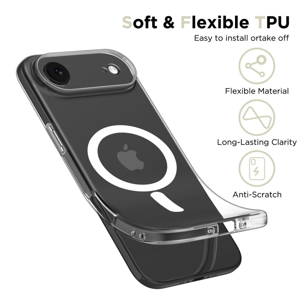 Tech-Protect FlexAir MagSafe dėklas iPhone 17 Air – skaidrus -- iPhone 17 Air