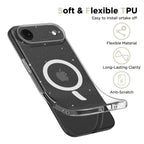 Tech-Protect FlexAir MagSafe dėklas iPhone 17 Air – skaidrus su blizgučiais -- iPhone 17 Air