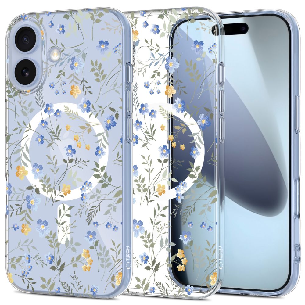 Tech-Protect FlexAir MagSafe dėklas iPhone 17 – gėlės -- iPhone 17