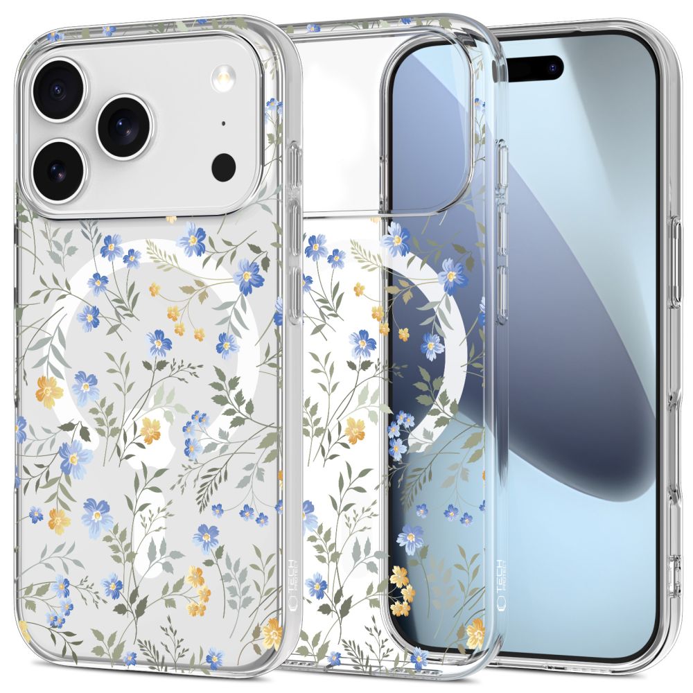 Tech-Protect FlexAir MagSafe dėklas iPhone 17 Pro – gėlės -- iPhone 17 Pro