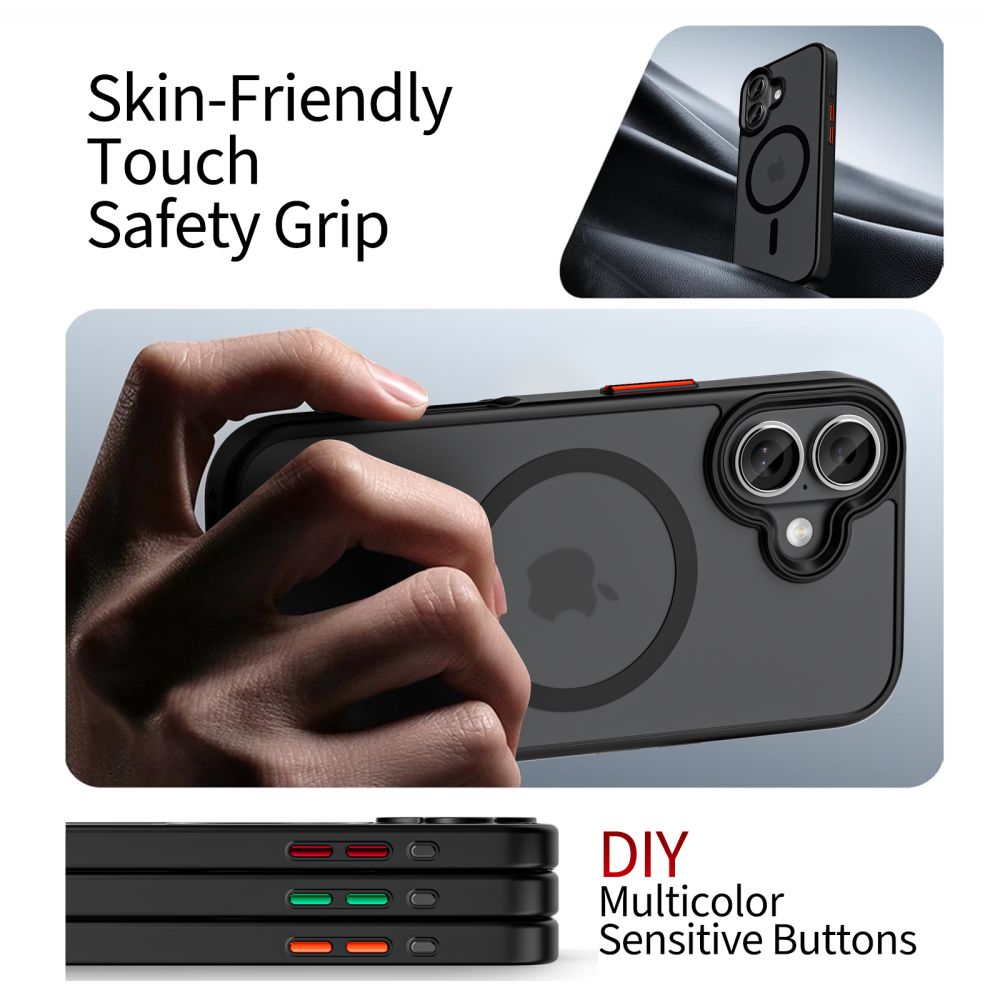 Tech-Protect MagMat XT MagSafe dėklas iPhone 17 – matinis juodas -- iPhone 17