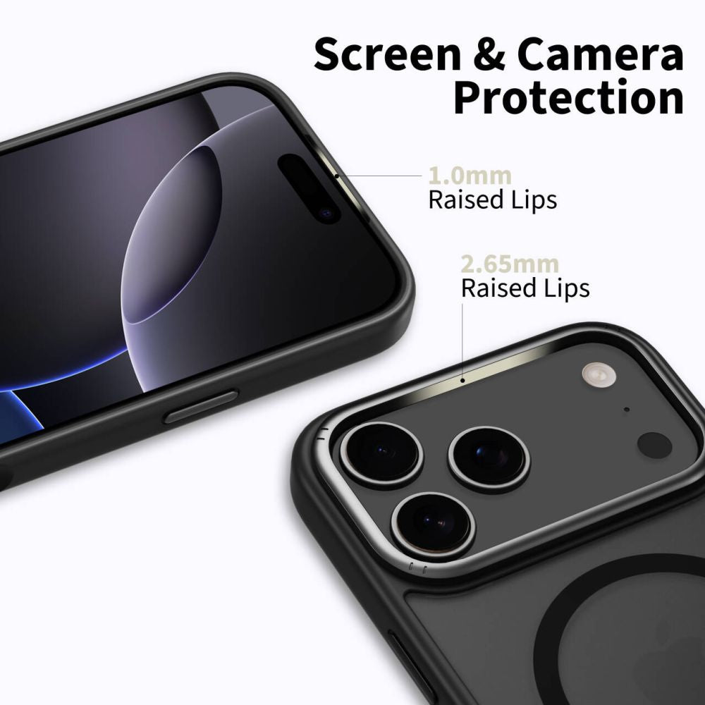 Tech-Protect MagEdge MagSafe dėklas iPhone 17 Pro – juodas matinis -- iPhone 17 Pro