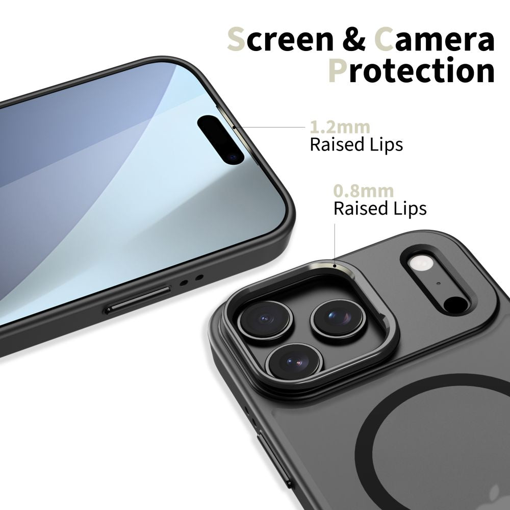 Tech-Protect MagSafe dėklas su stovu iPhone 17 Pro Max – juodas -- iPhone 17 Pro Max