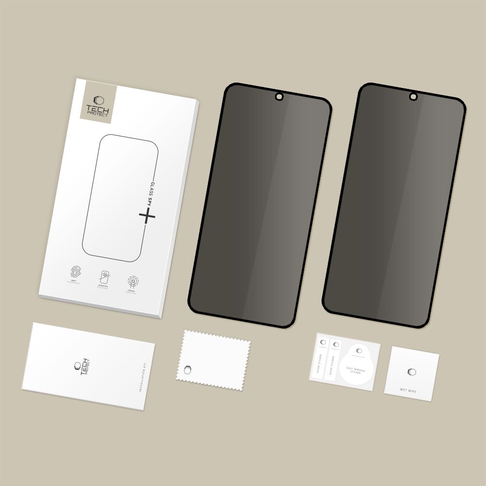 Tech-Protect Glass Spy+ privatumo stiklas Galaxy S25 FE, 2 vnt. -- Samsung Galaxy S25 FE