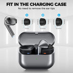 Tech-Protect ausų antgaliai, skirti Samsung Galaxy Buds 3 Pro dydžiams S / M / L - juodi (3 vnt.) -- Samsung Galaxy Buds...