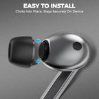 Tech-Protect ausų antgaliai, skirti Samsung Galaxy Buds 3 Pro dydžiams S / M / L - juodi (3 vnt.) -- Samsung Galaxy Buds...